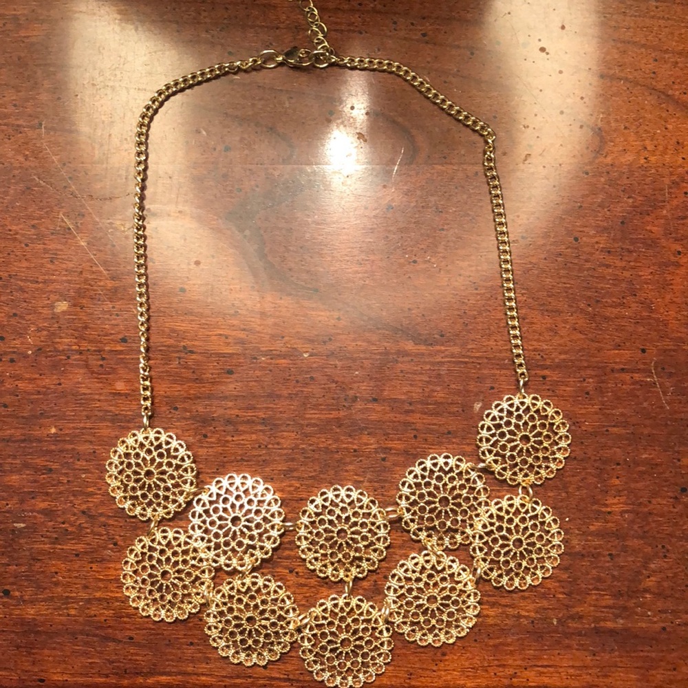 Gold Flowered Necklace
